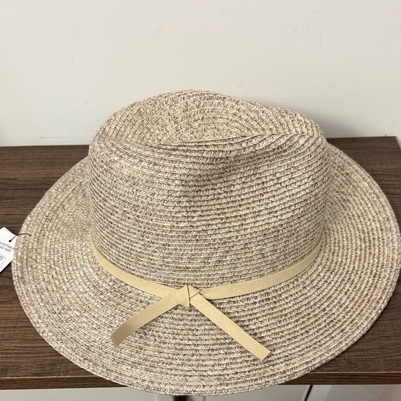 Soma Accessories - Soma Tan Straw Hat with Cream Ribbon